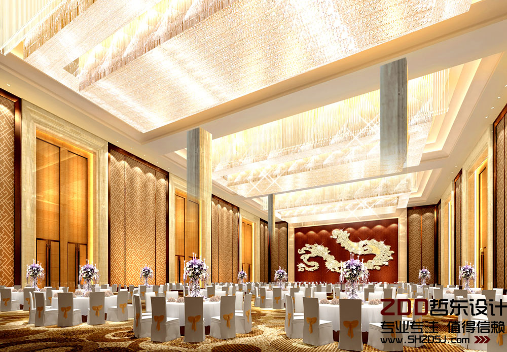 周口萬(wàn)里國(guó)際五星級(jí)酒店宴會(huì)廳設(shè)計(jì)方案效果圖