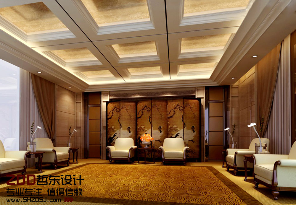 周口萬(wàn)里國(guó)際五星級(jí)酒店接待室設(shè)計(jì)方案效果圖